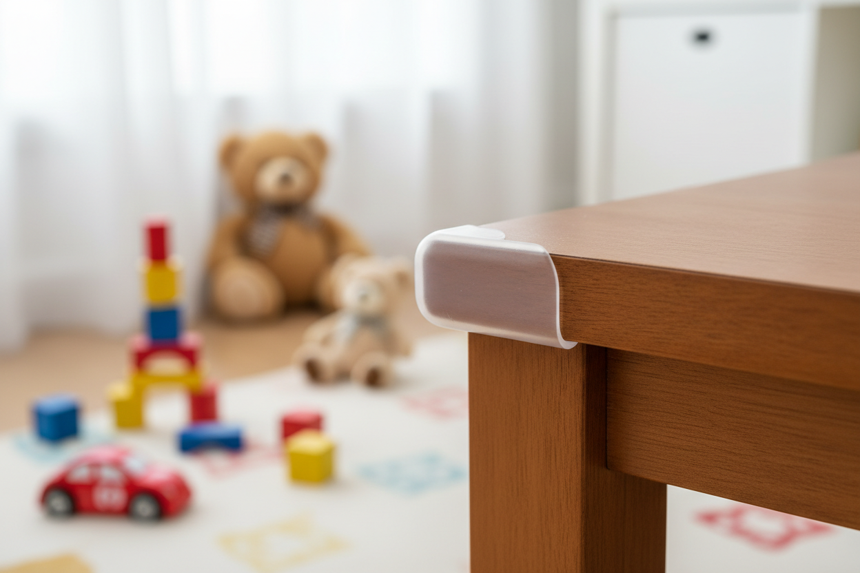 non c embout qui épouse juste l'angle de la table il est transparent 